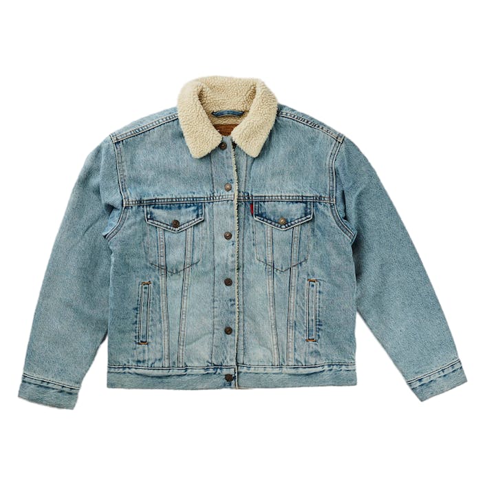 Exbf Sherpa Trucker Strangerwa Light Indigo - Worn In, Female, Odevy, bundy, Modrá, L