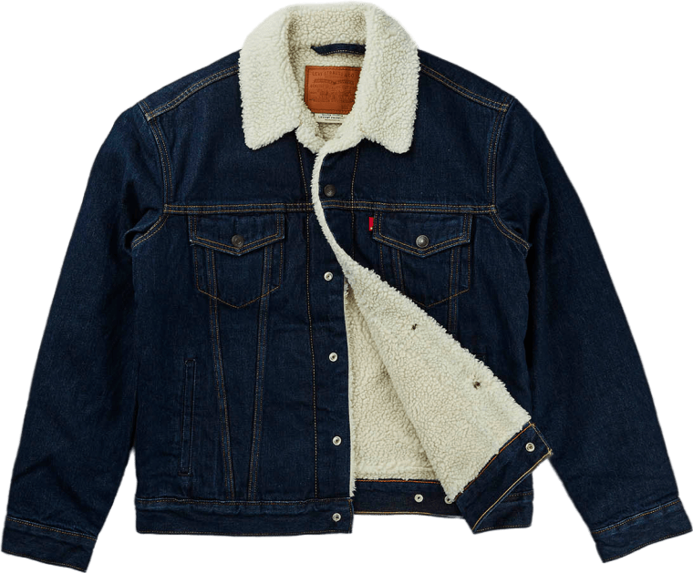 Type 3 Sherpa Trucker Rockridg Med Indigo - Worn In - Bild 2