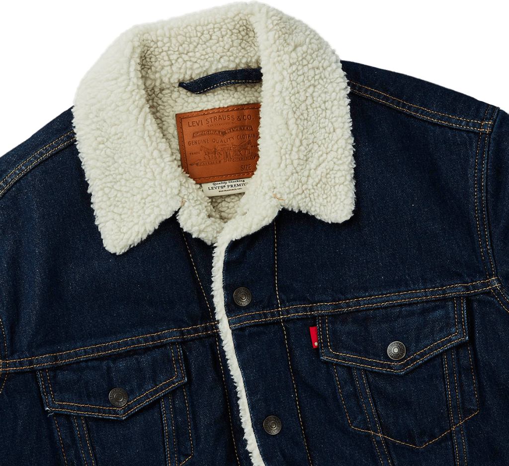 Type 3 Sherpa Trucker Rockridg Med Indigo - Worn In - Bild 3