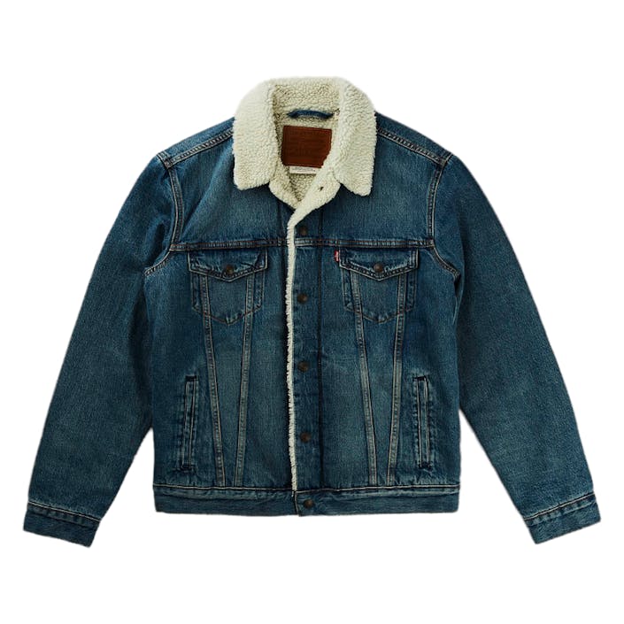 Type 3 Sherpa Trucker Fable Sh Med Indigo - Worn In, Male, Odevy, bundy, Modrá, S