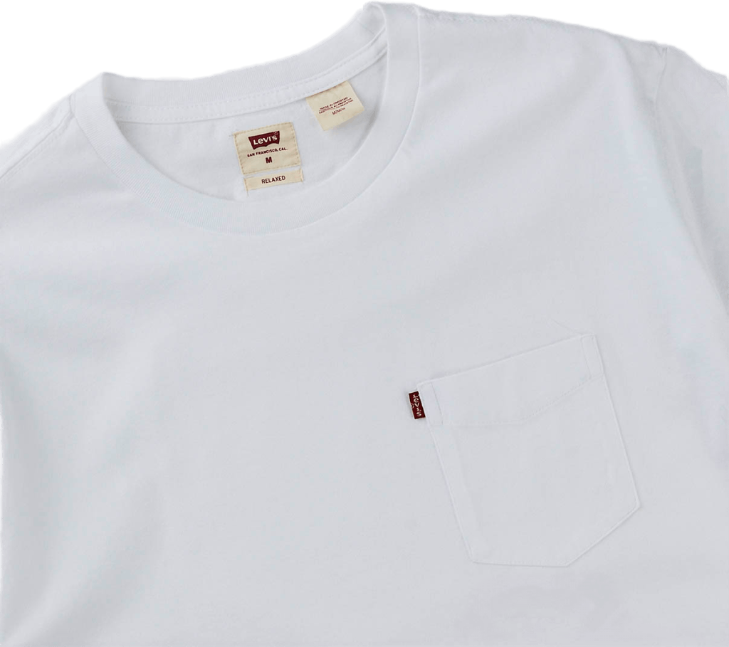 Relaxed Fit Pocket Tee White + Neutrals