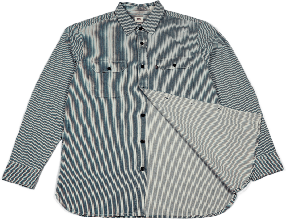 Classic Worker Hickory Stripe Dark Indigo - Flat Finish - Bild 3