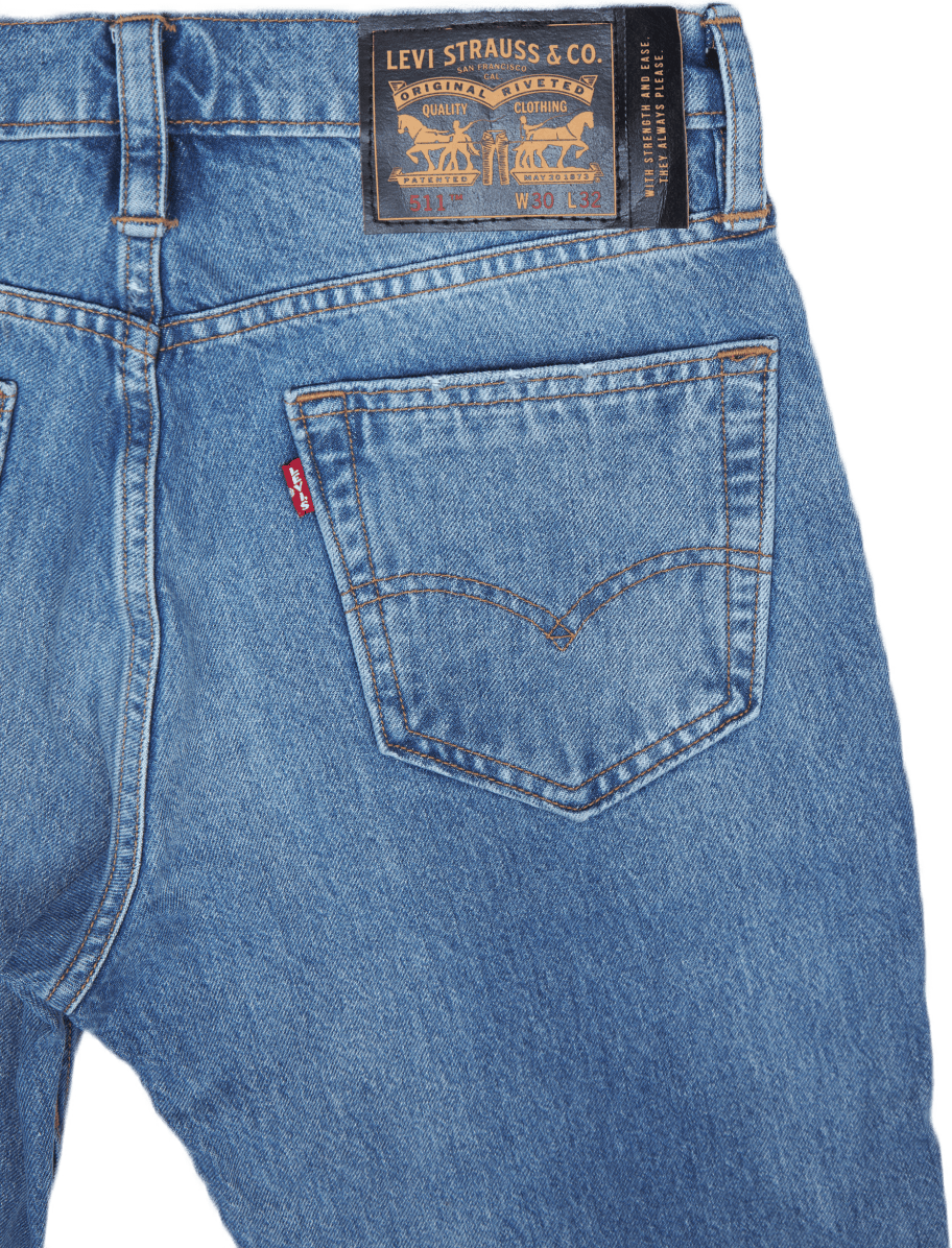 Skate 511 Slim 5 Pocket Skullz Med Indigo - Flat Finish - Bild 4