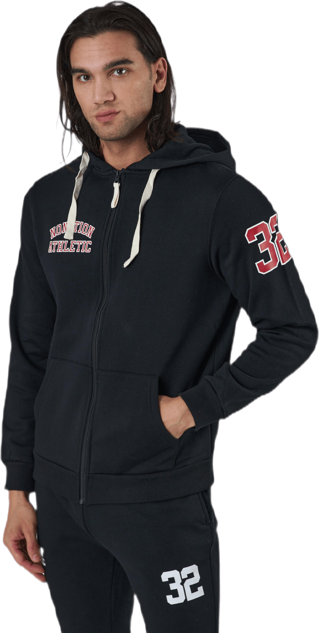 Alpha Full Zip Hood Black