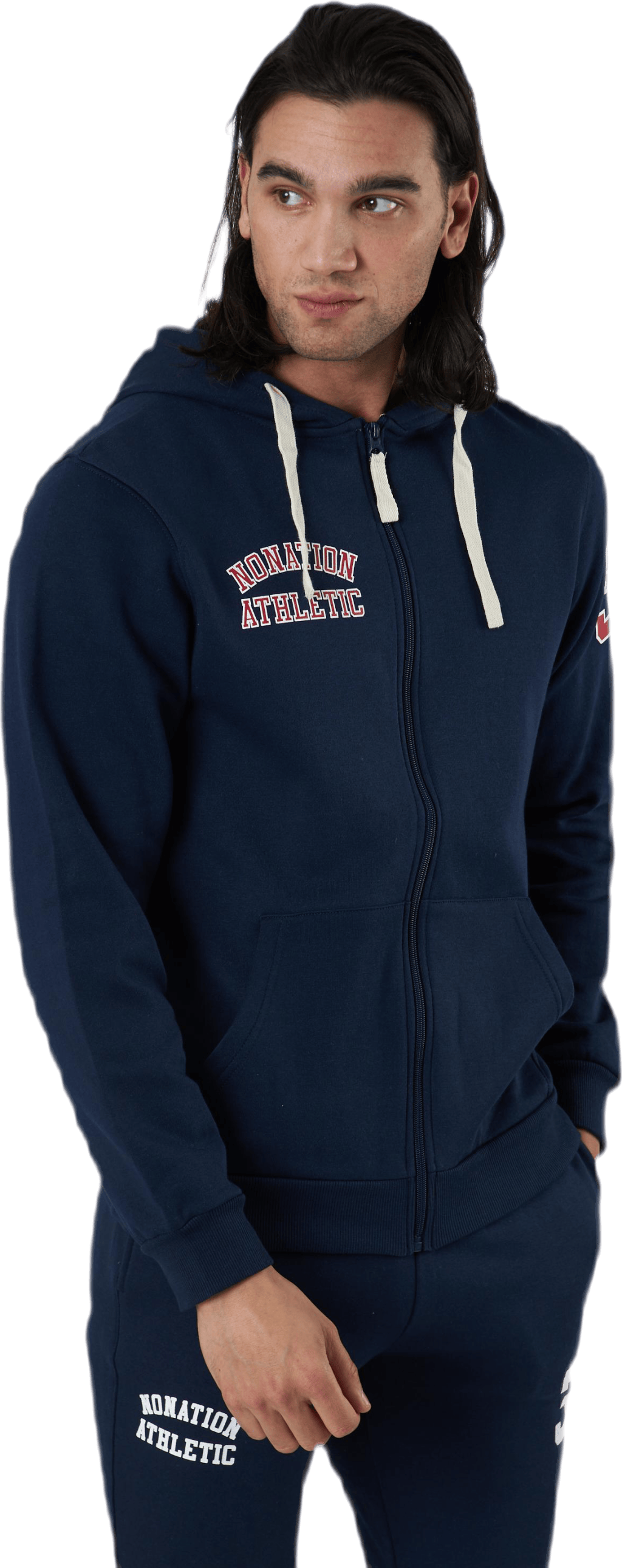 Alpha Full Zip Hood Blue