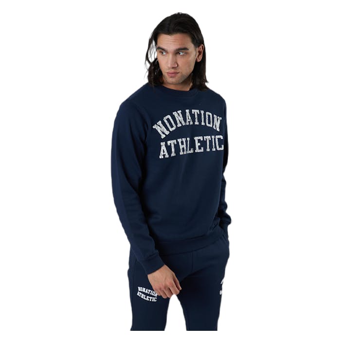 Dacota Crew Neck Sweater Blue, Male, Apparels, Shirts, Blue, XL