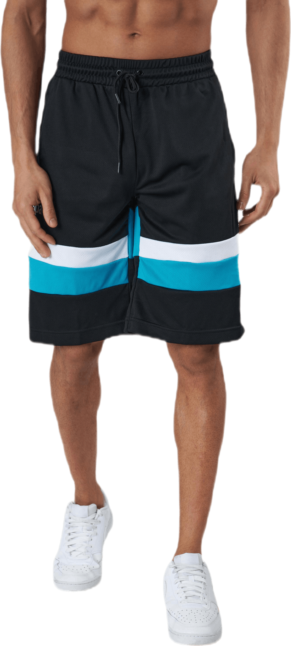 Shorts, Auth. Football Endel White/Black, Male, Kleding, Korte broek, Training, Wit/Zwart, XL