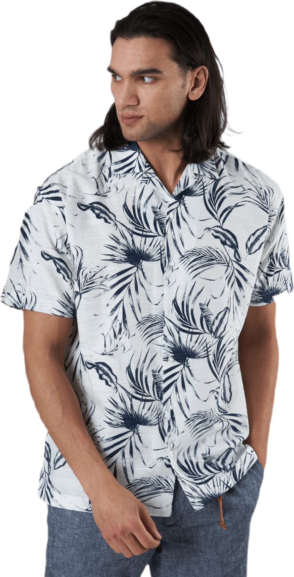 Mike Shirt Ss Plain White - Bild 2