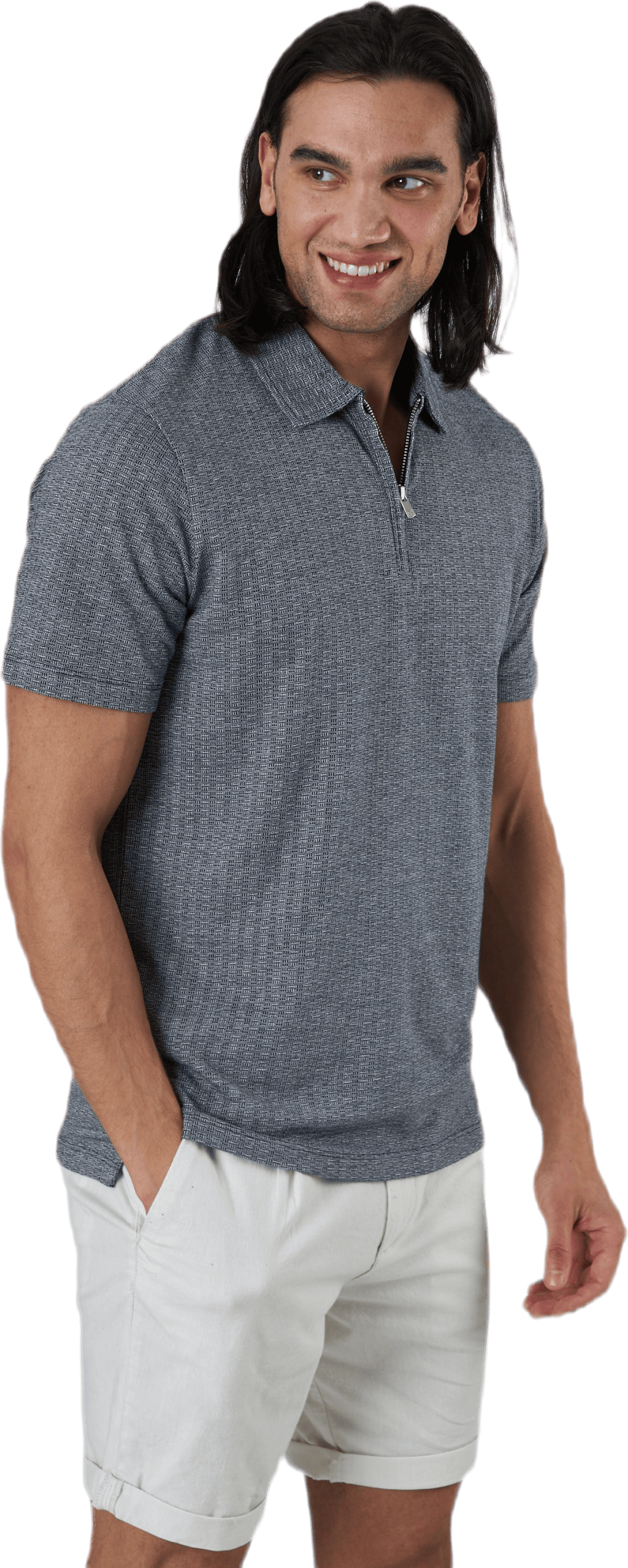 Asher Ss Polo Blue, Male, Kläder, T-shirt, Blå, M