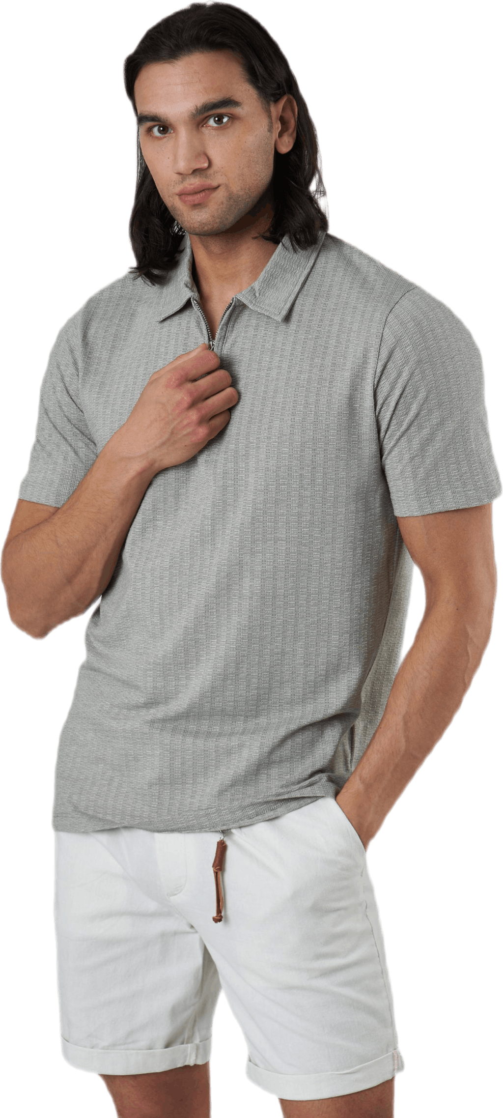 Asher Ss Polo Grey, Male, Abbigliamento, Maglietta, Grigio, L