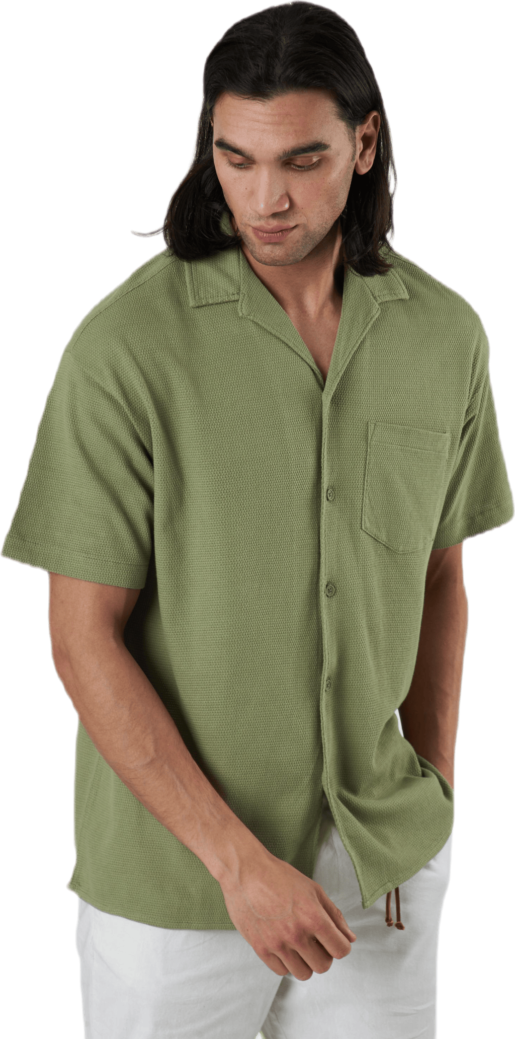 Findus Resort Shirt Ss One Pocket Green - Bild 2