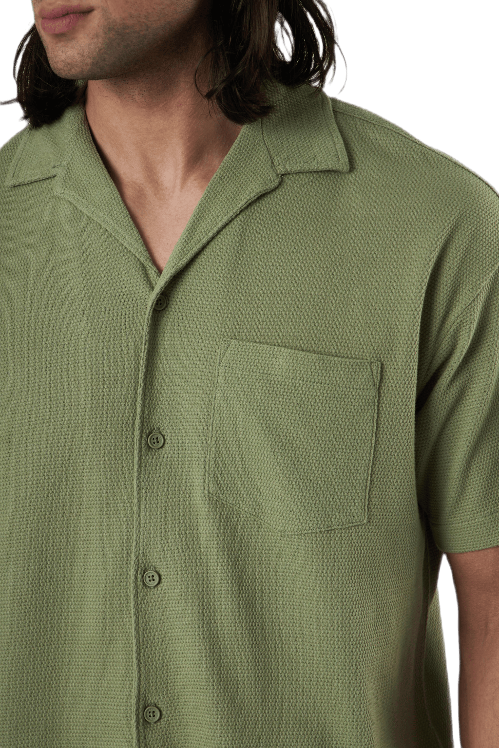 Findus Resort Shirt Ss One Pocket Green - Bild 4