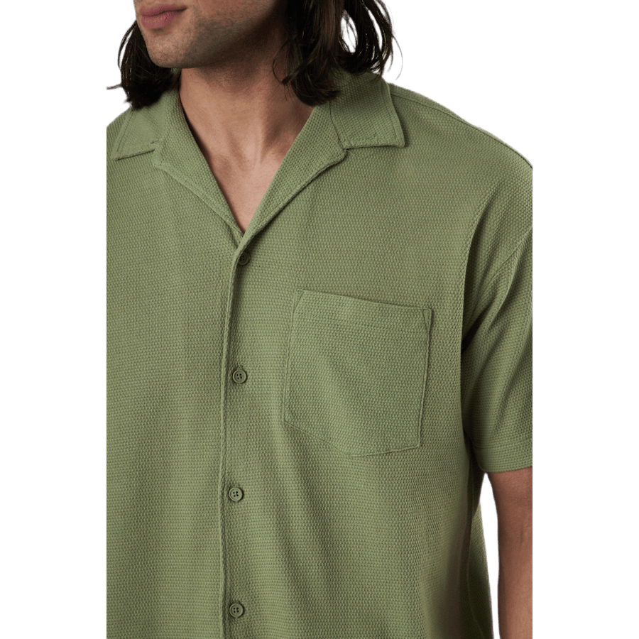 Findus Resort Shirt Ss One Pocket Green - Bild 4