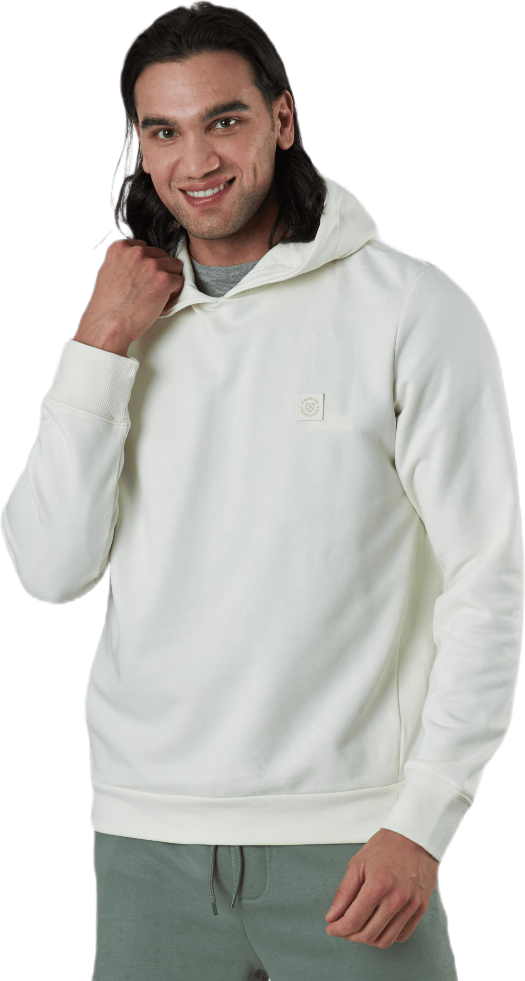 Studio Sweat Hood Ltn Beige