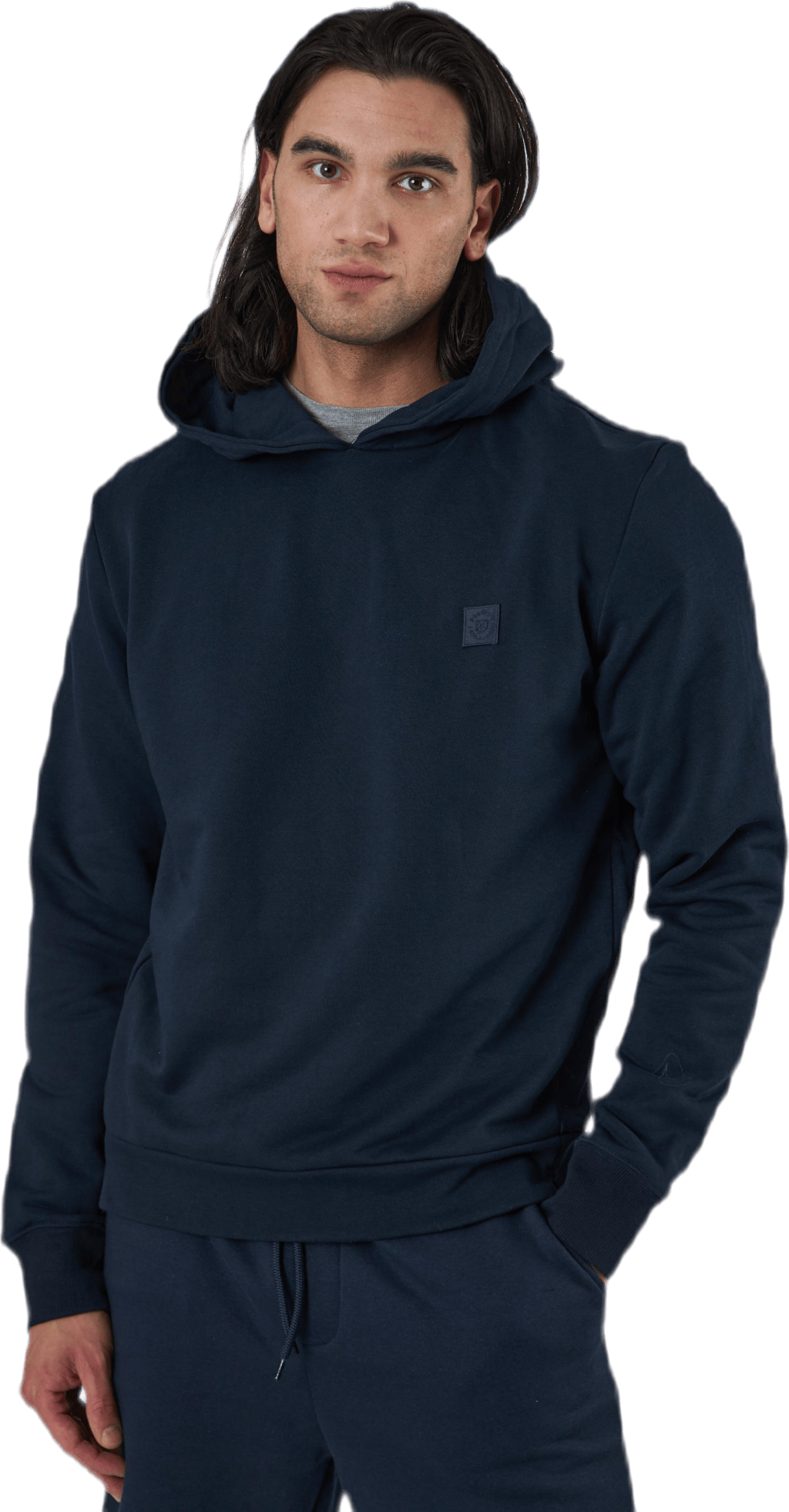 Studio Sweat Hood Ltn Blue