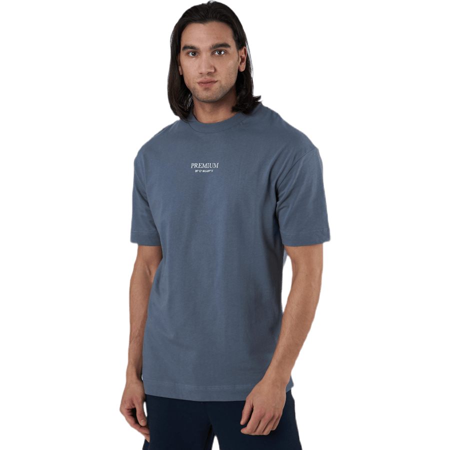 Geo Box Fit Ss Tee Blue