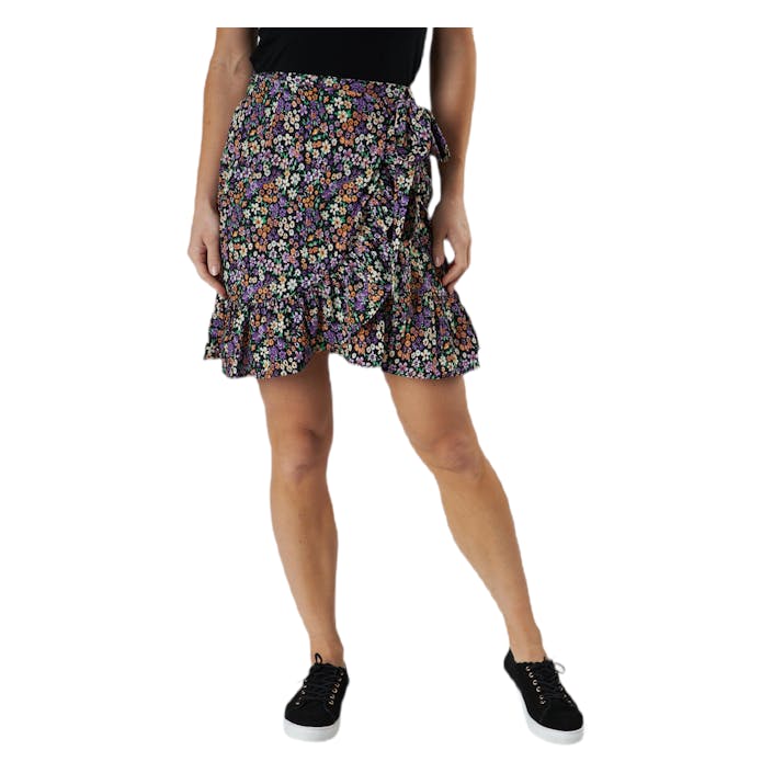 Olivia Wrap Skirt Wvn Black, Female, Apparels, skirts & dresses, Black, M