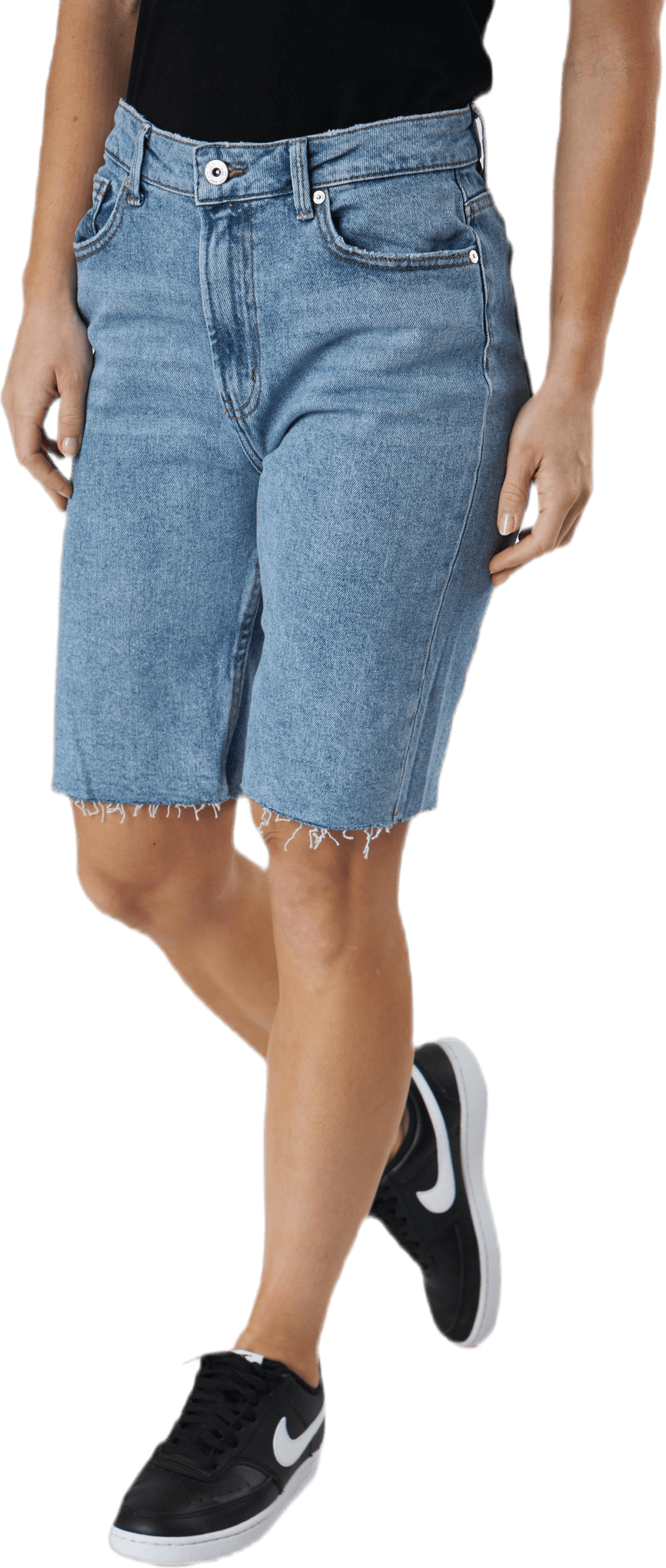 Emily Hw Long Shorts Raw Bb Mas0051 Blue - Bild 2