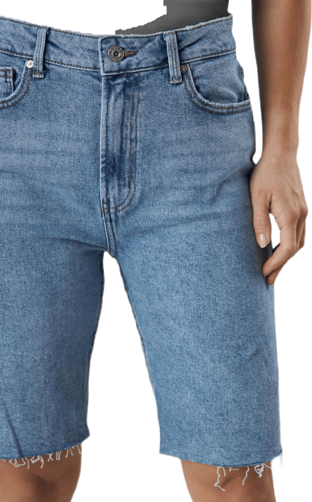 Emily Hw Long Shorts Raw Bb Mas0051 Blue - Bild 5