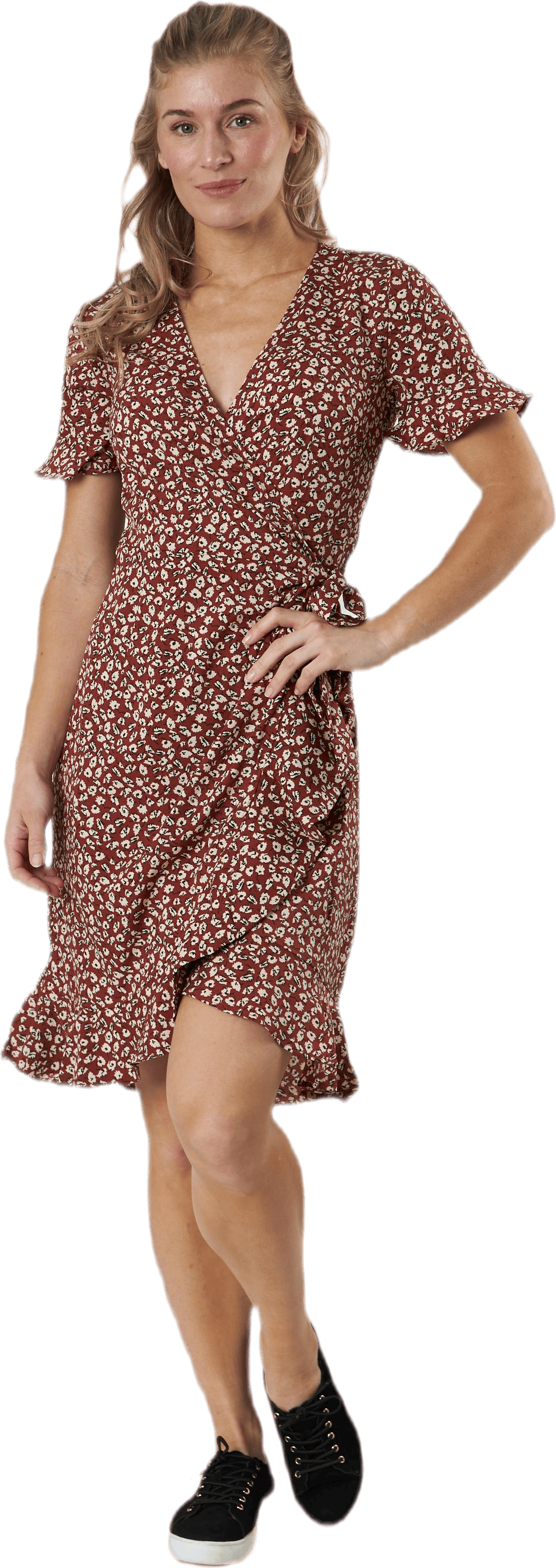 Olivia S/S Wrap Dress Wvn Beige, Female, Kleding, rokken & jurken, Beige, 36