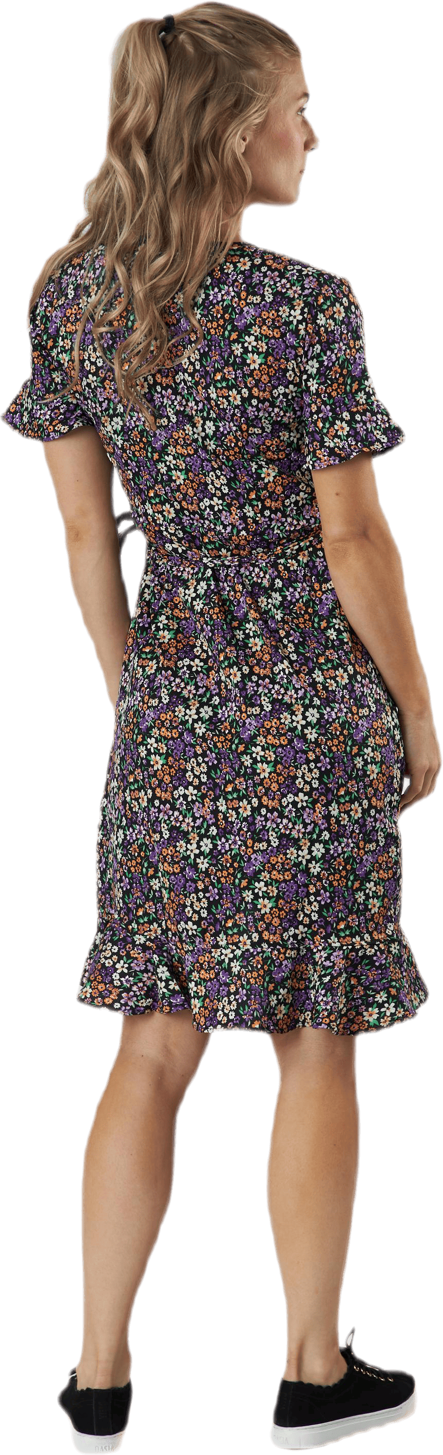Olivia S/S Wrap Dress Wvn Black - Bild 3