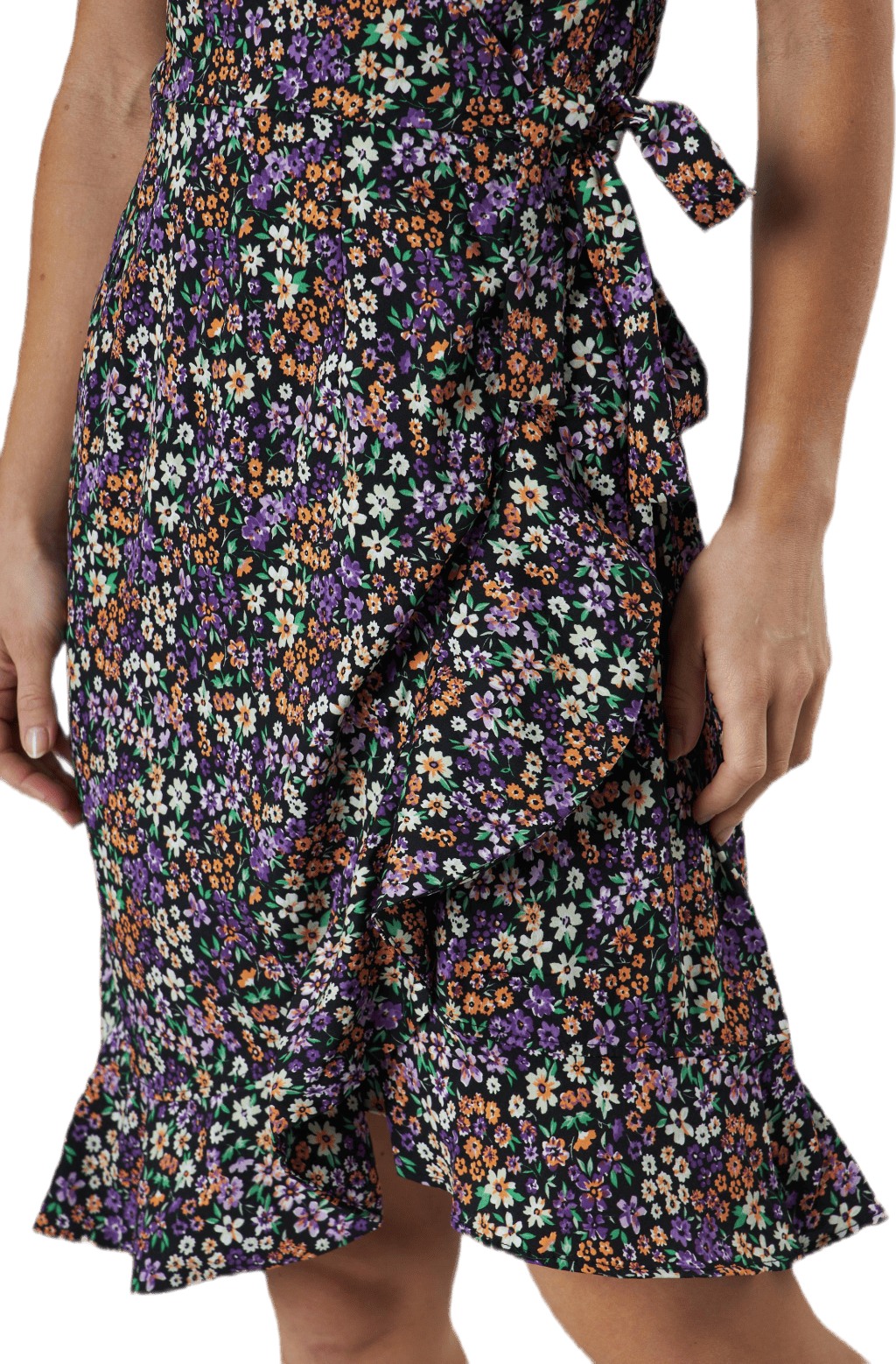 Olivia S/S Wrap Dress Wvn Black - Bild 5