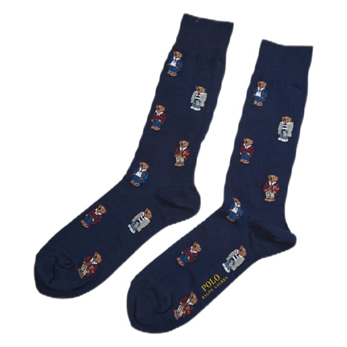 Polo Bear Dress Sock 2-Pack Cruise Nav/ Foster Grey/ Nav, Unisex, Vaatteet, Sukat, monivärinen, ONESIZE