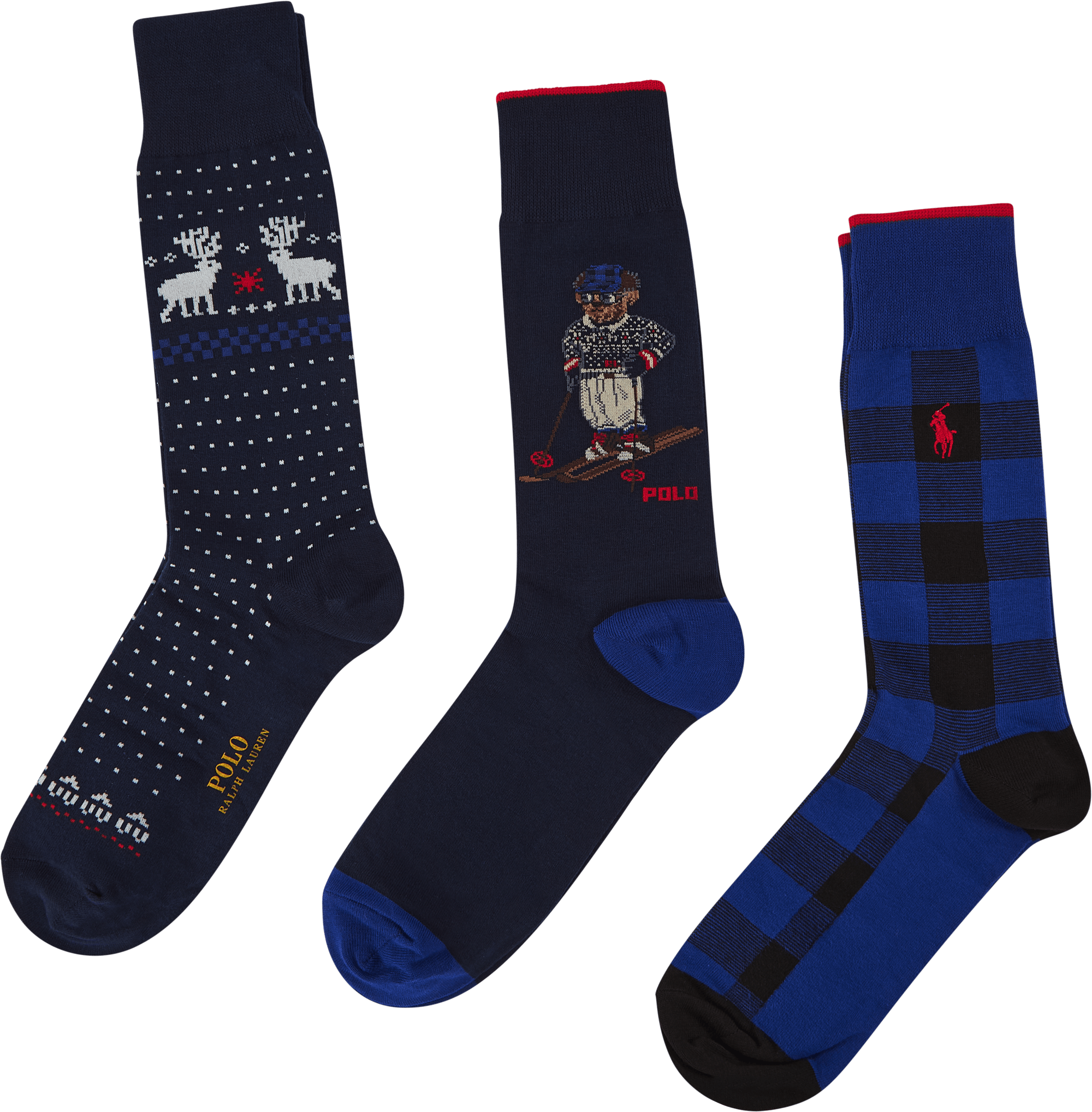 Polo Ralph Lauren Polo Bear Crew Sock Gift Set, Unisex, Kläder, Underkläder, Blå, ONESIZE