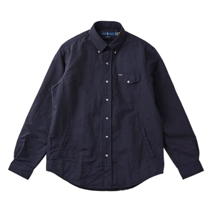 Classic Fit Utility Shirt Aviatr Nvy, Male, Kleding, Overhemden, Blauw, S