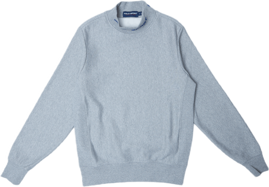 Polo Sport Fleece Mockneck Sweatshirt, Male, Odevy, mikiny a mikiny, Šedá, XL