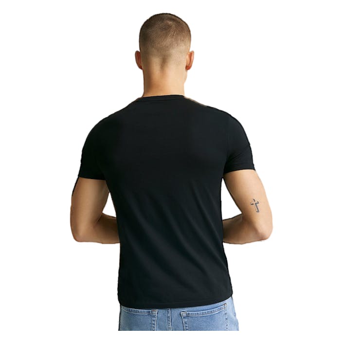 Polo Ralph Lauren Custom Slim Fit Jersey Crewneck T-Shirt, Male, Vêtements, Tops, Noir, XL