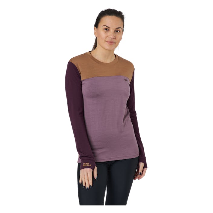 Yotei Bf Tech Ls Into The Wild, Female, Kleding, basis lagen, Purper, XS