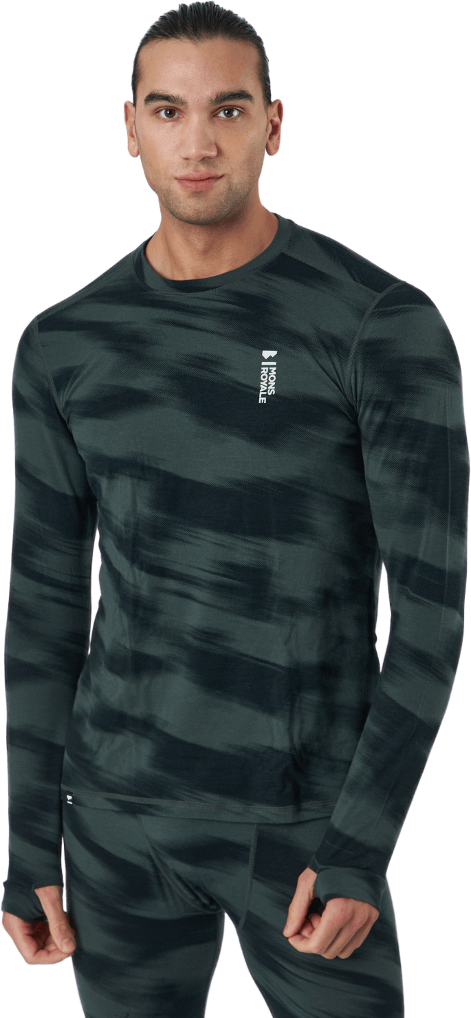 Cascade Merino Flex 200 Ls Rosin Motion, Male, Apparels, base layers, Green, M