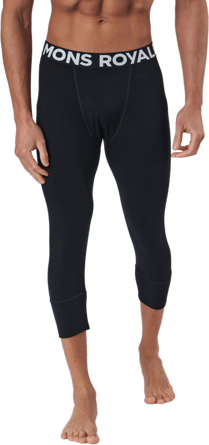 Cascade Merino Flex 200 3/4 Le Black, Male, Apparels, base layers, Black, L