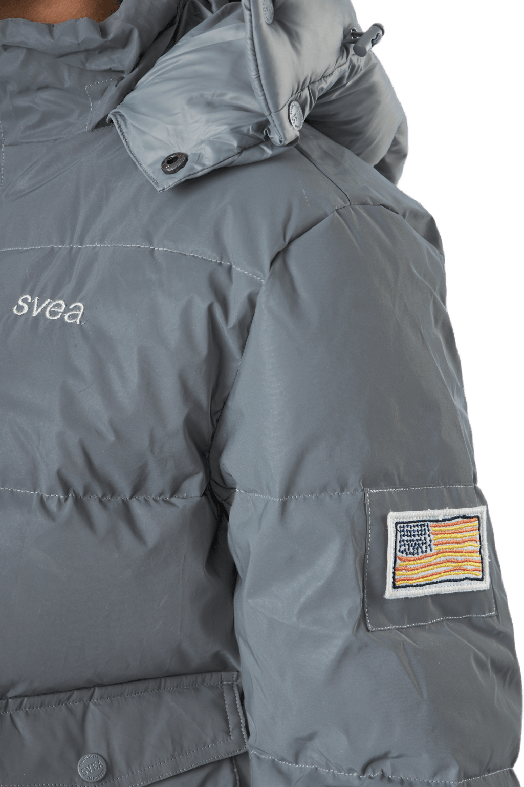 W. Hooded Reflective Puffer Ja Silver - Bild 5