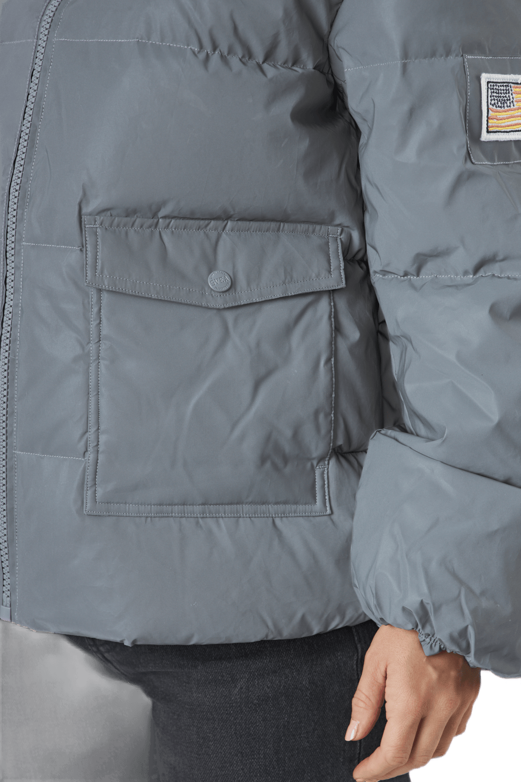 W. Hooded Reflective Puffer Ja Silver - Bild 6