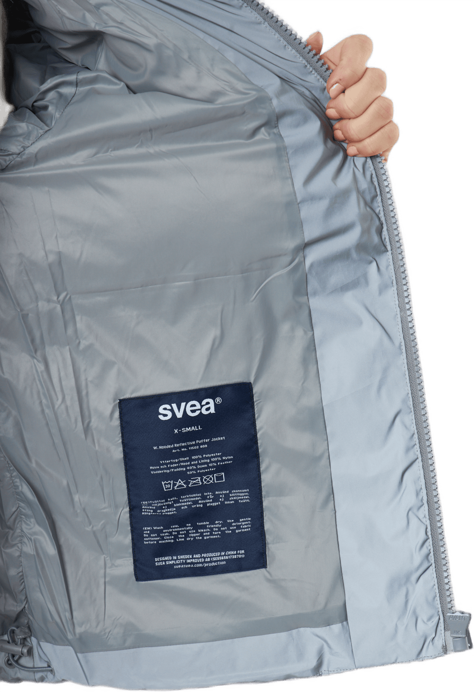 W. Hooded Reflective Puffer Ja Silver - Bild 7