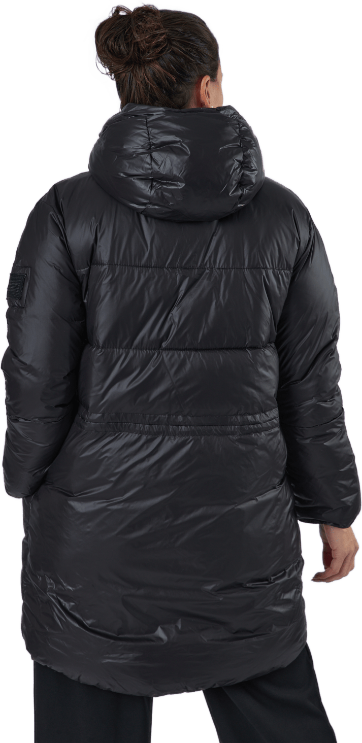 W. Mid Length Shiny Jacket Black - Bild 3