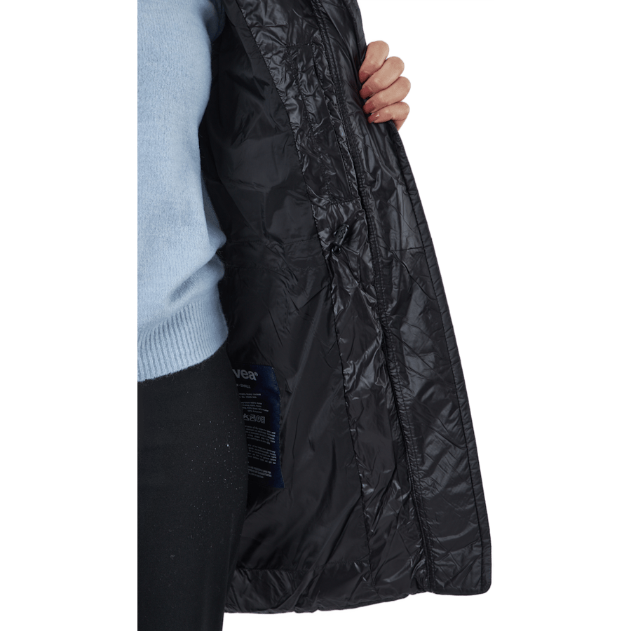 W. Mid Length Shiny Jacket Black - Bild 5