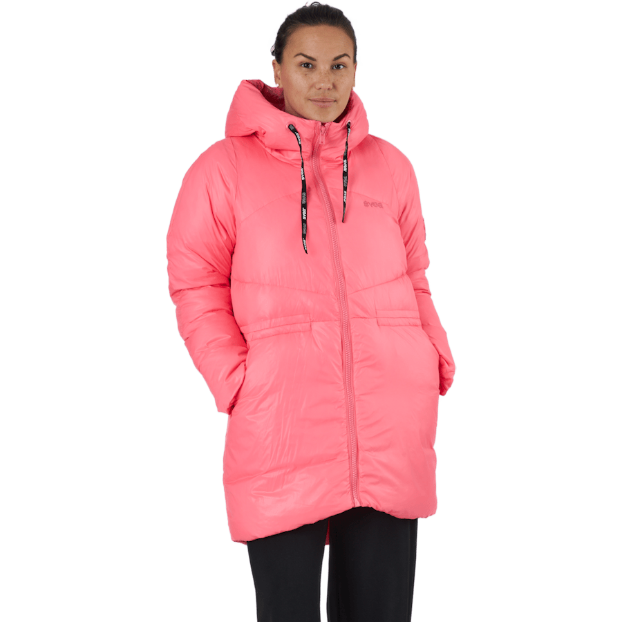 W. Mid Length Shiny Jacket Happy Pink