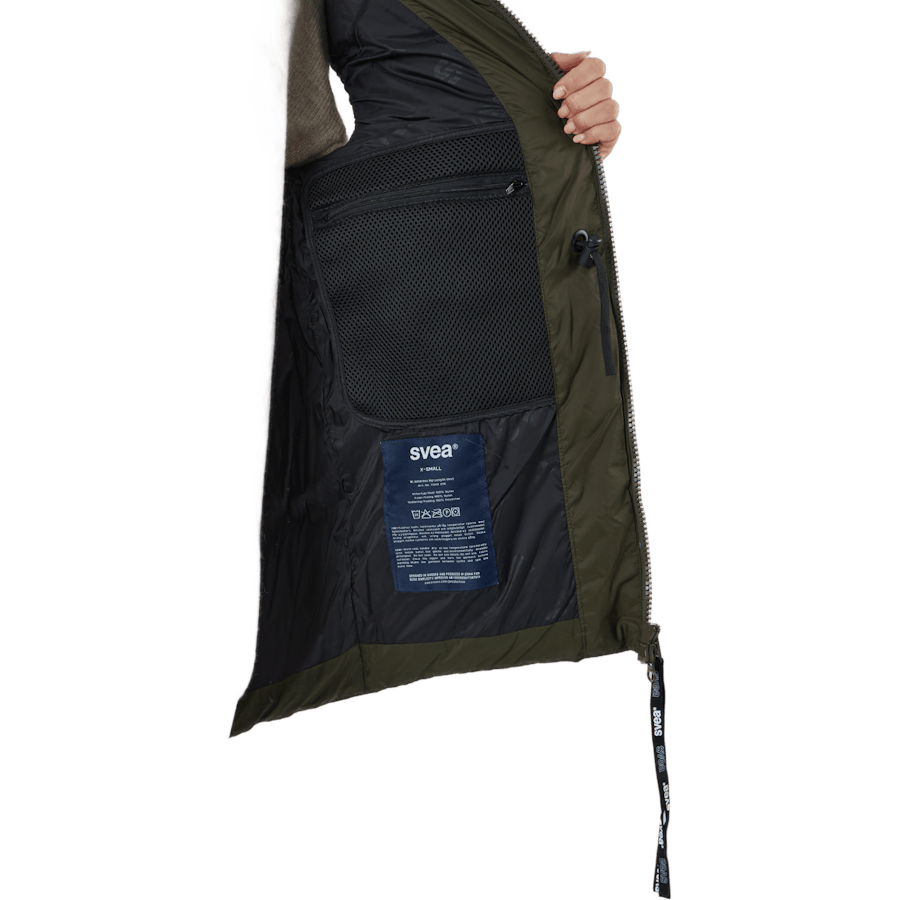 W. Generous Hip Length Vest Dark Army - Bild 6