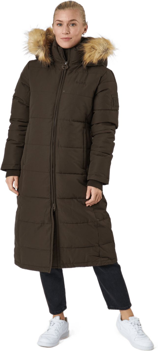 W. Long Slim Padded Parka Brownie Bit - Bild 2