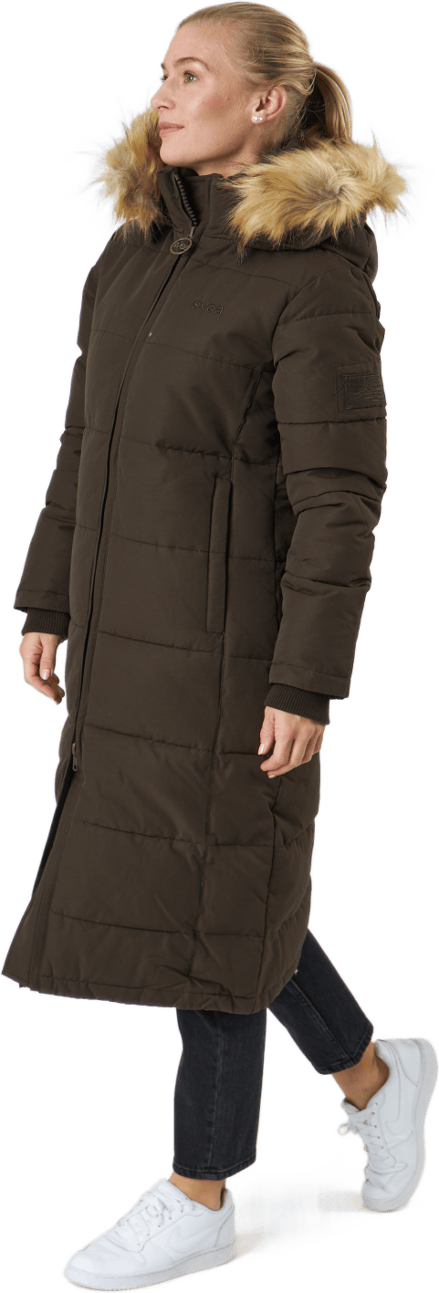 W. Long Slim Padded Parka Brownie Bit - Bild 3