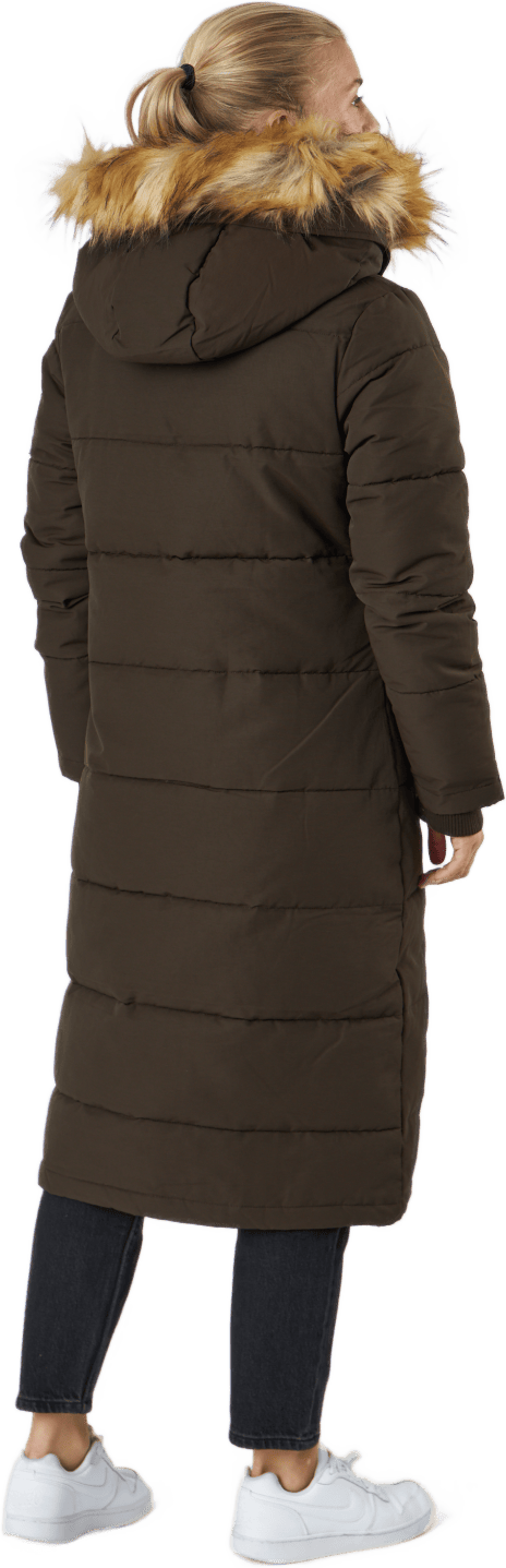 W. Long Slim Padded Parka Brownie Bit - Bild 4