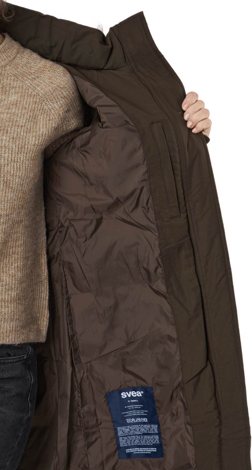 W. Long Slim Padded Parka Brownie Bit - Bild 6