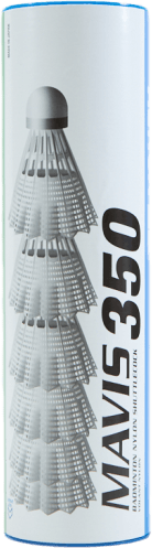 MAVIS 350 6 PCS TUBE MID, Unisex, Utrustning, racketar, Badminton, Vit, Medium