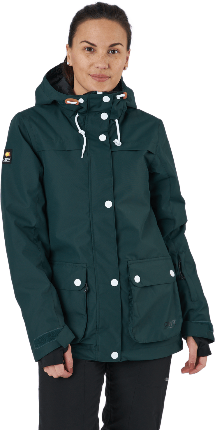 Ida Jkt W Dark Green 676, Female, Apparels, jackets, Alpine sports, Green, L
