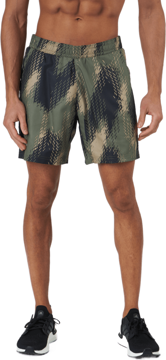 Printed Short 7 Inch P.blue 000/brown, Male, Kläder, Shorts, Squash, Grön, XL