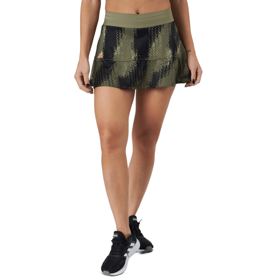 Printed Match Skirt P.blue 000/brown