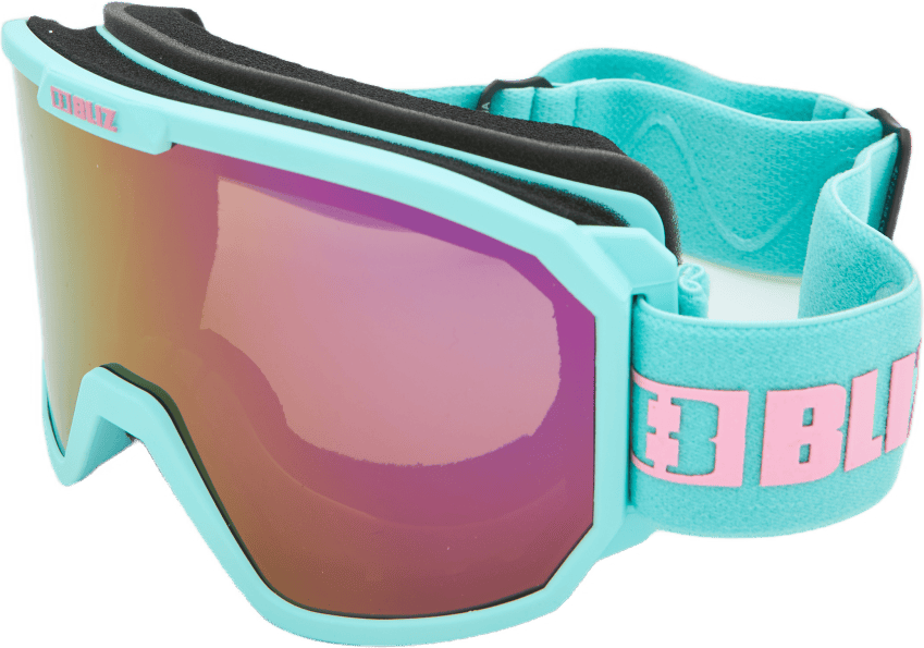 Rave Matt Mint W Pink Logo, Unisex, Équipement, lunettes, Sport d'hiver, Bleu, ONESIZE